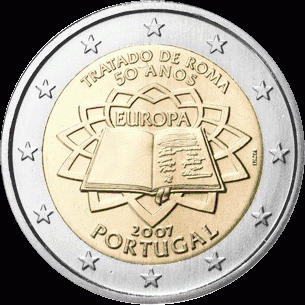 Portugal 2 euro 2007 Verdrag van Rome UNC